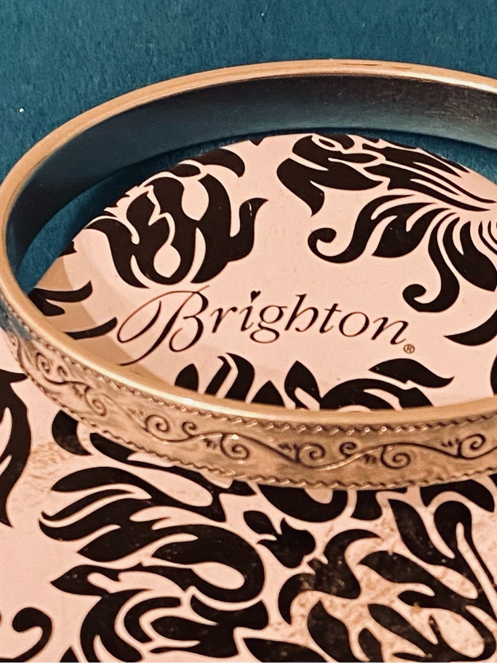 Brighton Silver-Tone Engraved Bangle